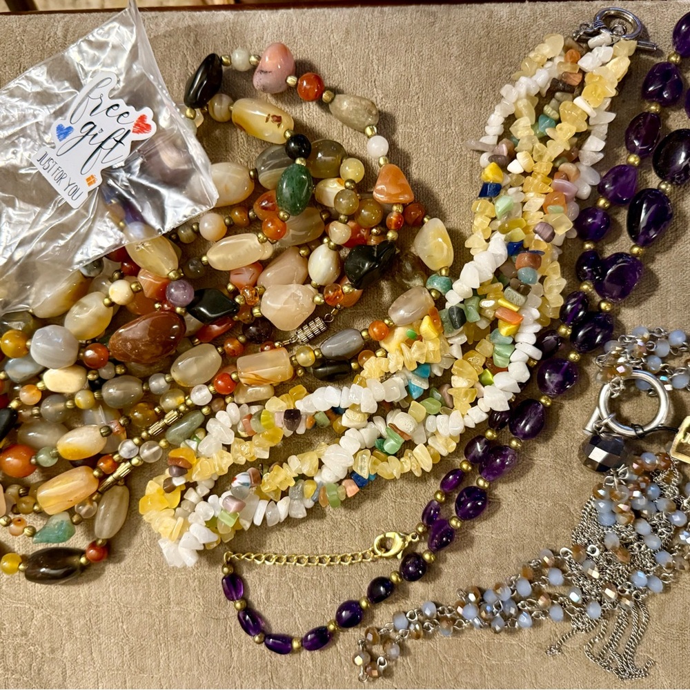Multicolor Gemstone Necklace Set for @Tbb3